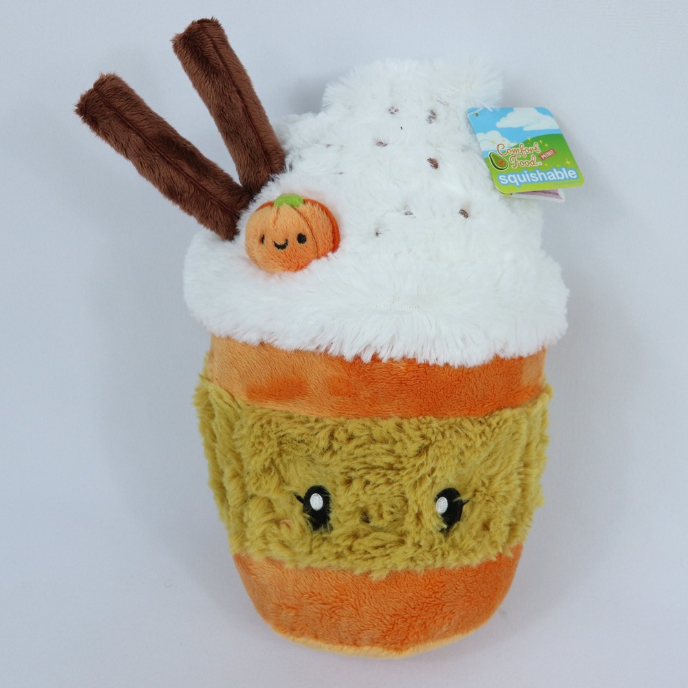 NWT Squishable Pumpkin Spice Latte Mini Comfort Food Stuffed Plush Fall 7"
